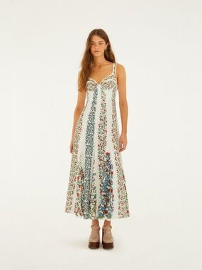 farm rio blue tile dream sleeveless maxi dress Blue Tile Dream Sleeveless Maxi Dress  FARM Rio